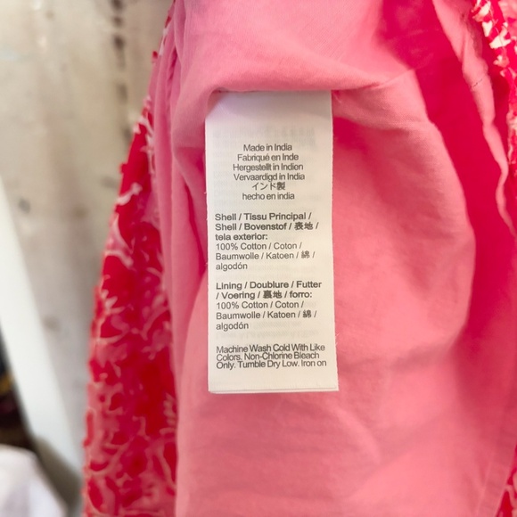 J Crew Printed Ruffle Midi Dress in Azalea Belvedere Red - Picture 6 of 6